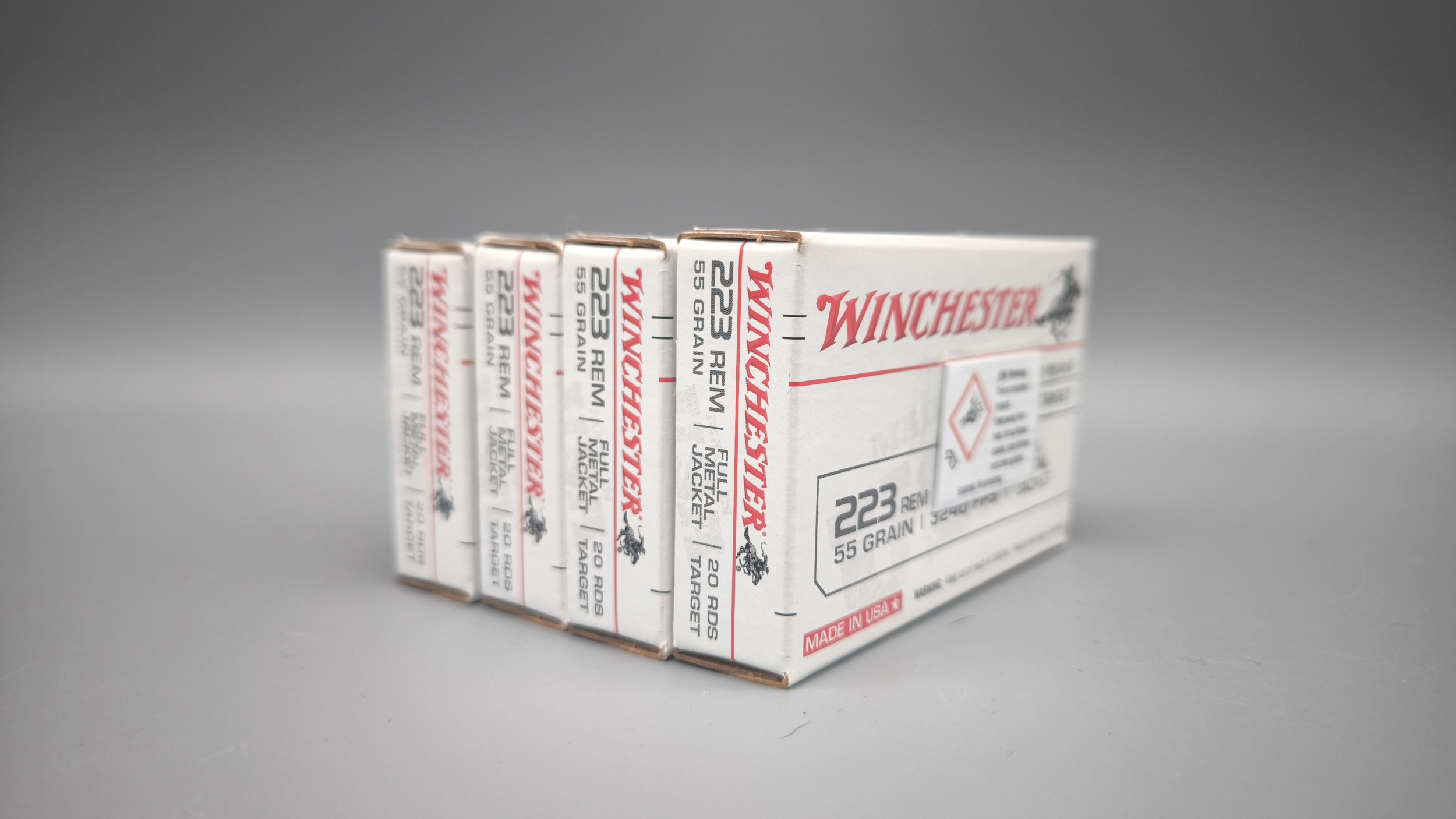 .223 Remington 55gr. FMJ Winchester Target 1000 Patronen