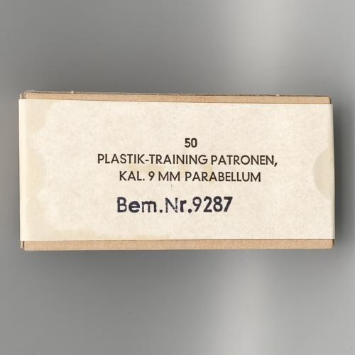 9mm Luger Kurzbahn Übungspatronen ex Bundeswehr/Polizei Plastik Training KEIN CIP