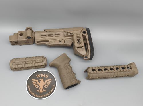 SDM Spetsnatz Schaftset AKM/AK47/AK74 etc. FDE/Sandfarben