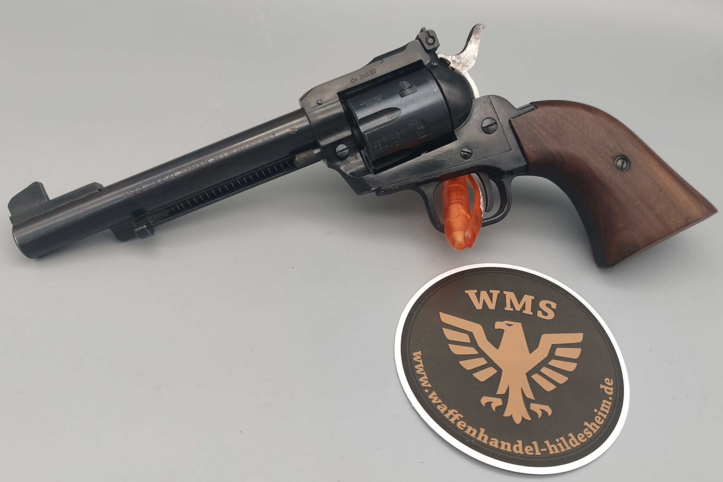 HS Mod. 21S Single Action Revolver .22Magnum/.22WMR mit Wechseltrommel .22Lfb/.22lr Colt SAA Single Action Army 