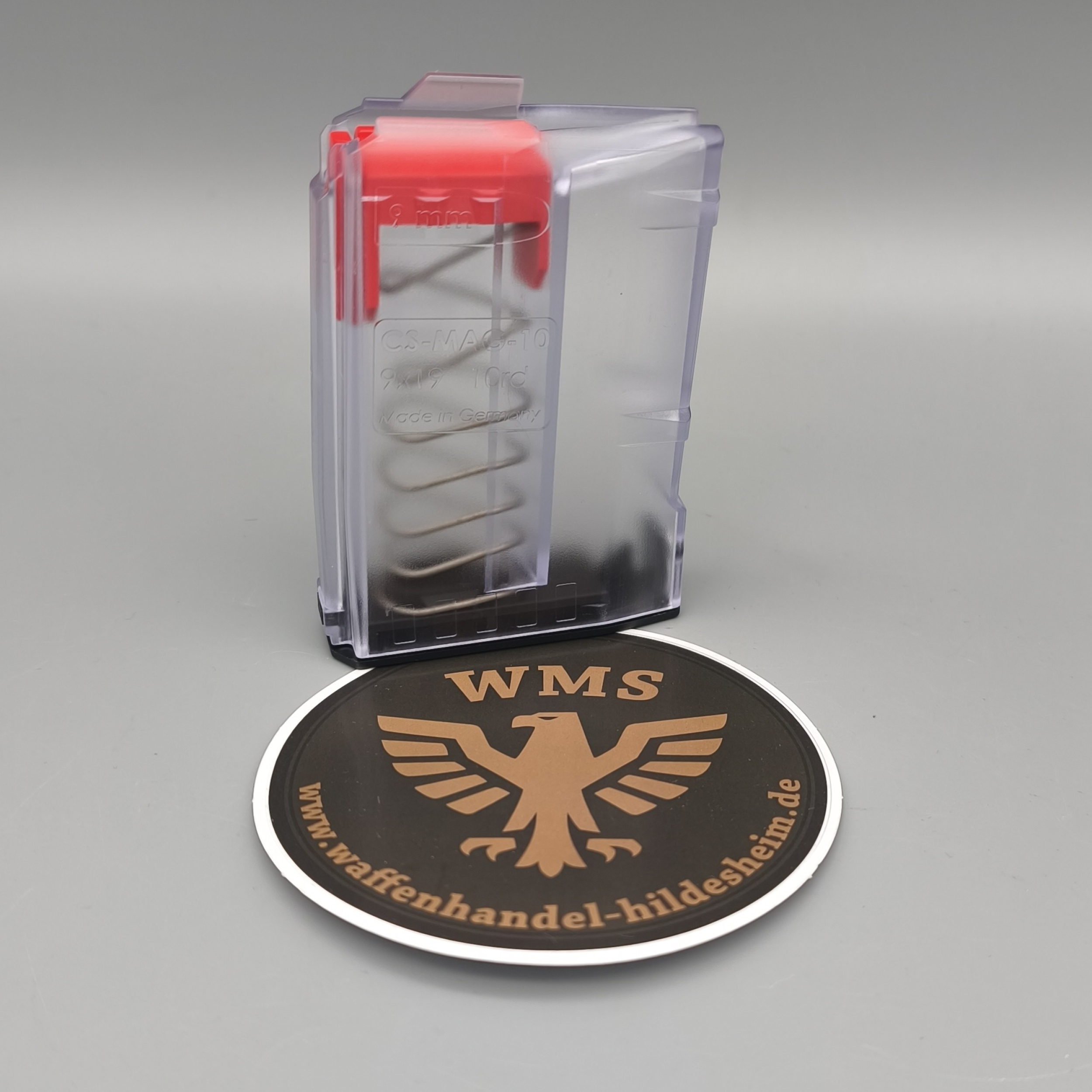 CS Mag 10 Schuss AR15 Magazin TRANSPARENT 9mm Luger f&uuml;r MilSpec Lower