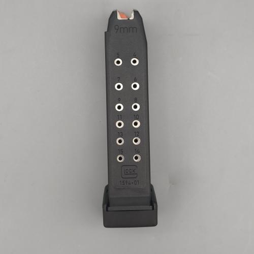 Glock 19 Magazin mit +2 Boden Gen. 5 mit orangem Zubringer 17 Patronen