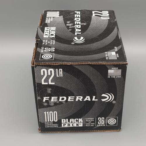 Federal .22LfB Black Pack 36 gr. CPHP 1100Stück