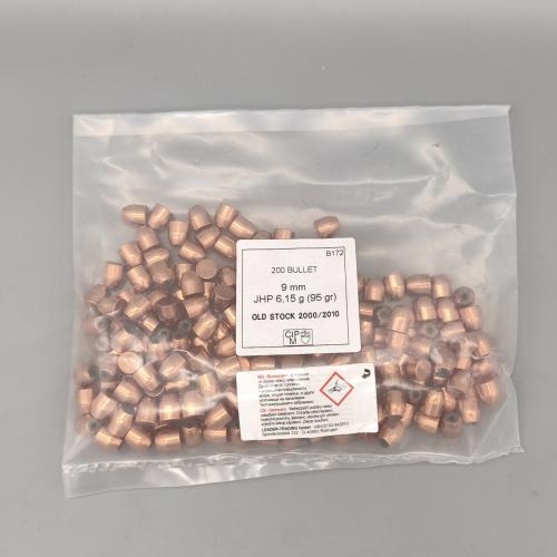 PPU Geschosse 9mm Makarov/.363 6,15Gramm/.95gr. JHP 200er Beutel