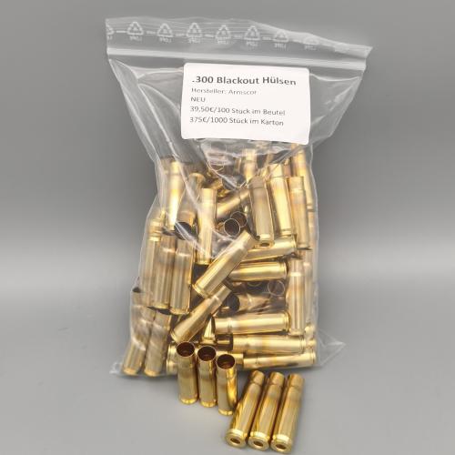 Armscor Boxerhülsen .300 AAC Blackout ungezündert NEU 100er Beutel