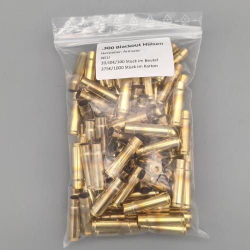 Armscor Boxerhülsen .300 AAC Blackout ungezündert NEU 100er Beutel