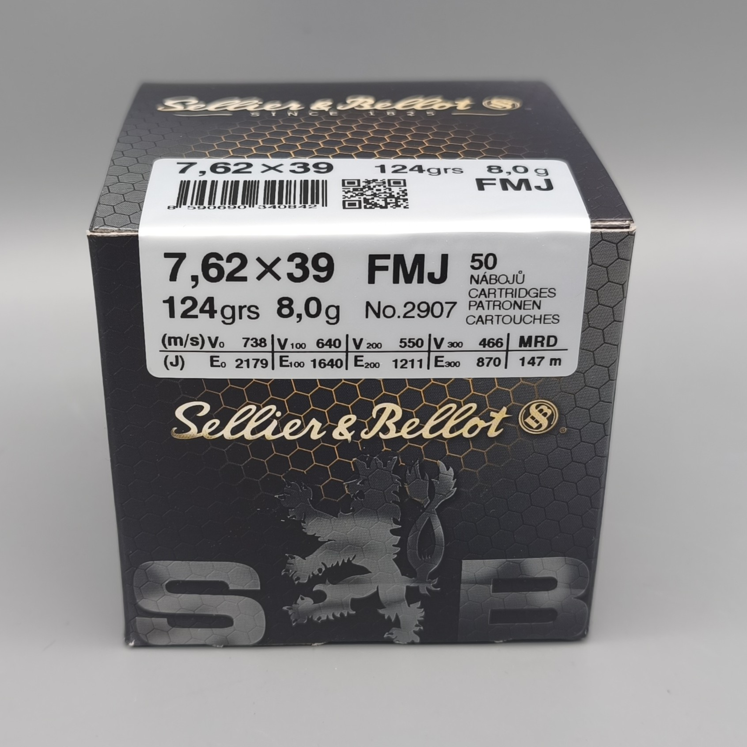 S&B 7,62x39 8Gramm/124gr. VM 400er Karton