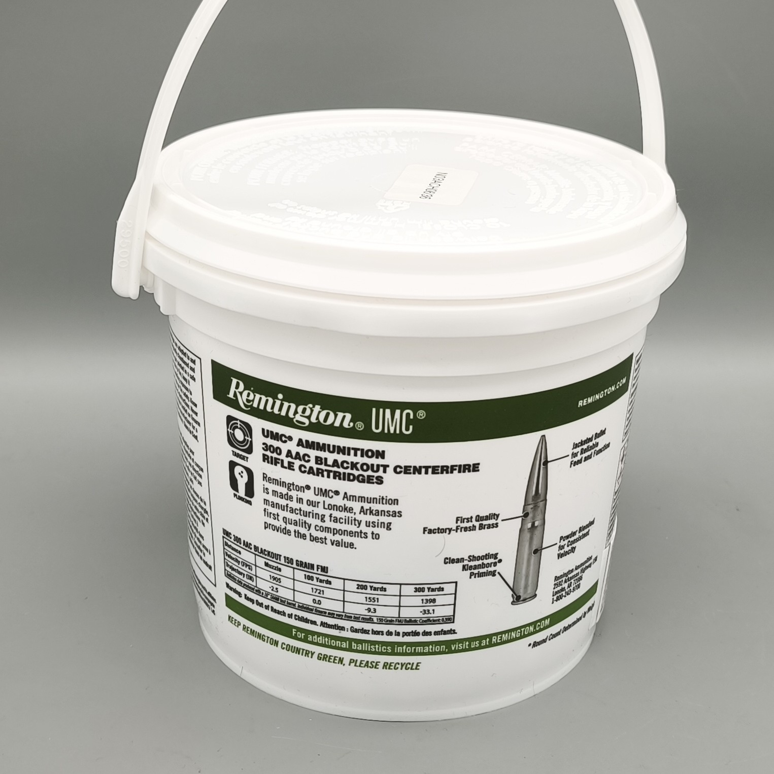 Remington/UMC .300 AAC Blackout 150gr. FMJ 160 St&uuml;ck Freedom Bucket