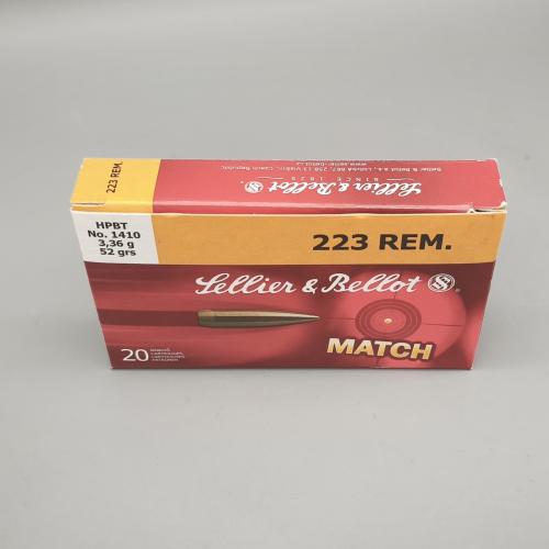 S&B Match .223Rem 52gr. Sierra Matchking 1410 20er Paket
